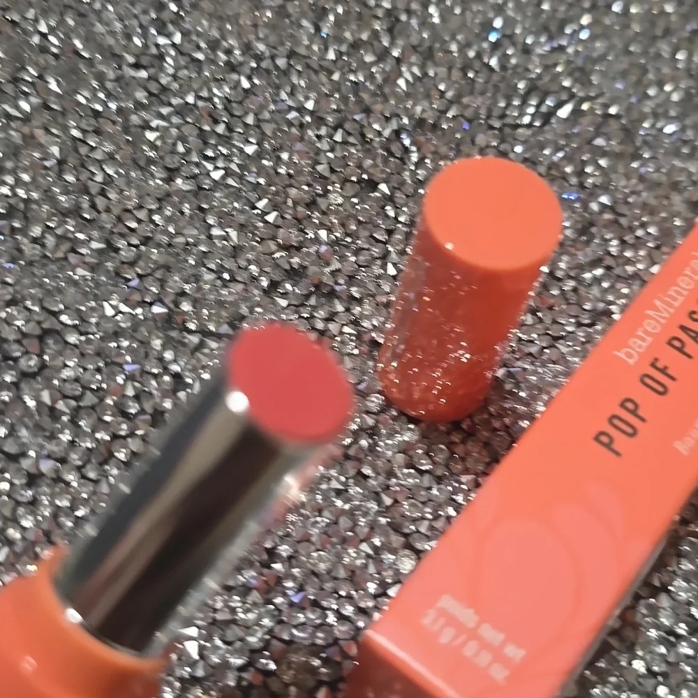 ❇️🧚‍♀PEACH PASSION BareMinerals DISCONTINUED Pop of Passion Lip Oil Balm NWT
